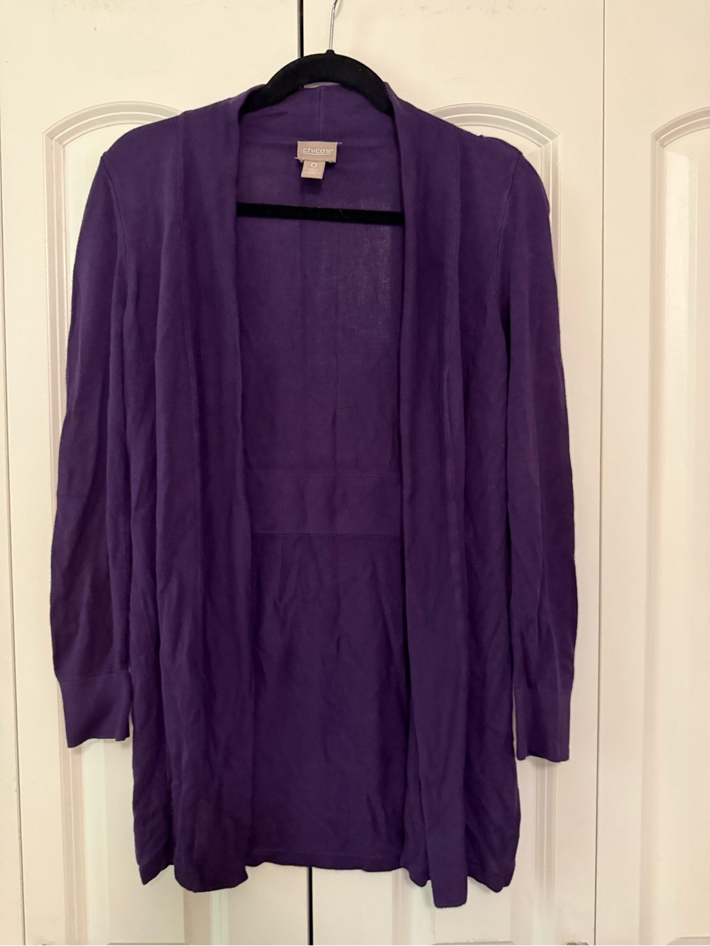 Chico’s Purple Open-Front Women's Cardigan